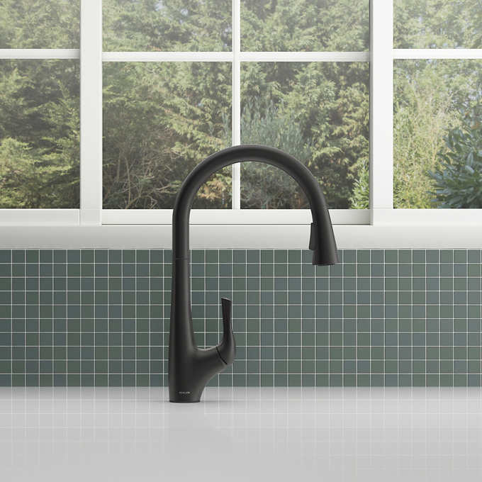 Kohler Bevin Pull-Down Kitchen Faucet - Matte Black