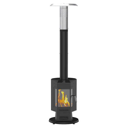 FlamePro 81”H Steel Patio Pellet Heater