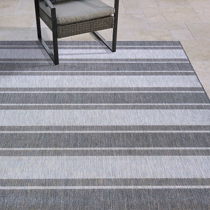 8 ft. 8 in. x 13 ft. - Naples Indoor/Outdoor Rug Collection, Zuma Striped