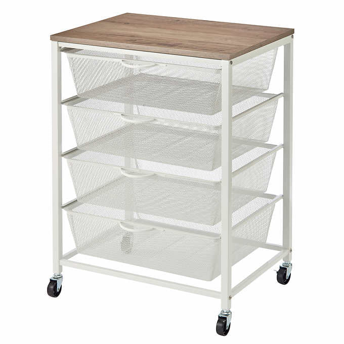 22.4" L x 17.7" W x 29.9" H - 4 Drawer Rolling Cart