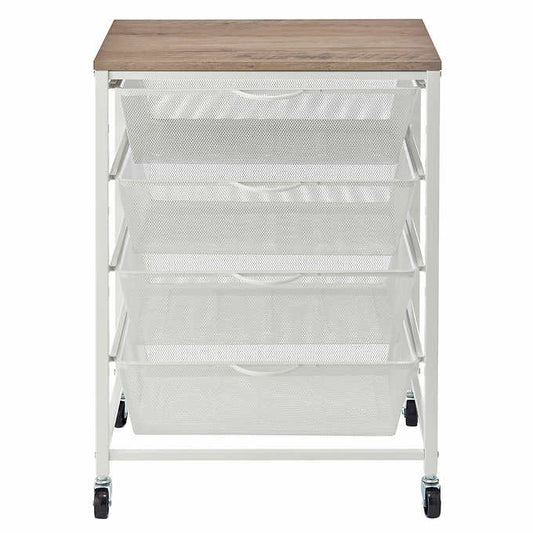 22.4" L x 17.7" W x 29.9" H - 4 Drawer Rolling Cart