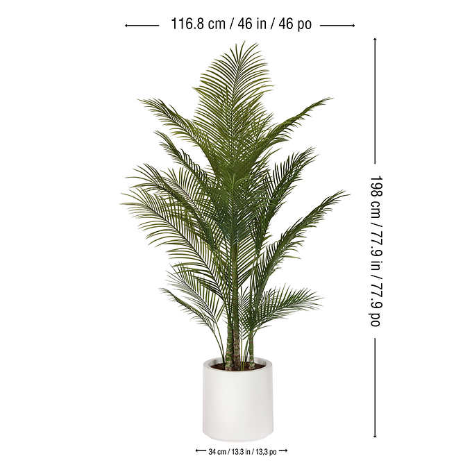 46 in. x 46 in. x 77.9 in. - Faux Palm Tree 2 m (6.5 ft.)