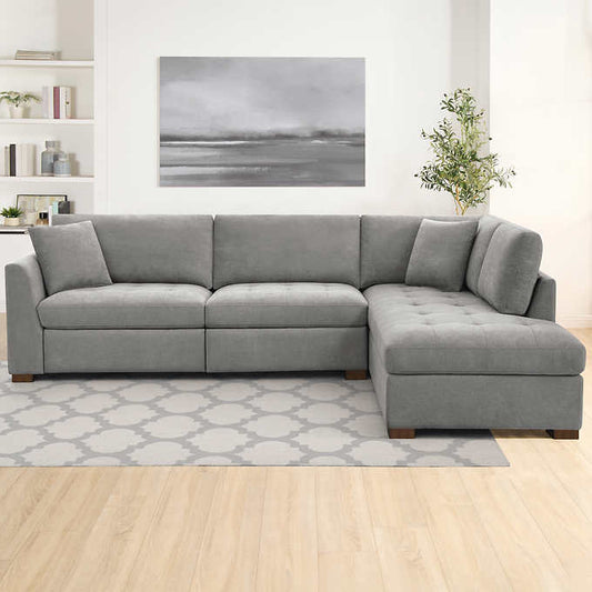 Thomasville Miles Fabric Sectional with Power Footrest