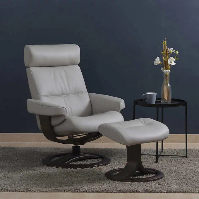 Oslo Leather Recliner & Ottoman