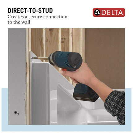 Delta Classic 500 Tile 60 in W 73.13 in H 32 in D Four piece Direct-to-stud Alcove Shower Wall Surround in High Gloss White B122106-6032-WH