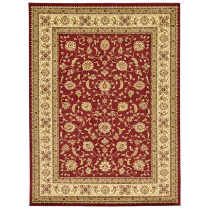 Unique Loom Voyage St. Louis Red/Gold 9 ft. x 12 ft. Traditional Border Area Rug