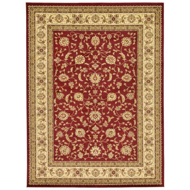 Unique Loom Voyage St. Louis Red/Gold 9 ft. x 12 ft. Traditional Border Area Rug