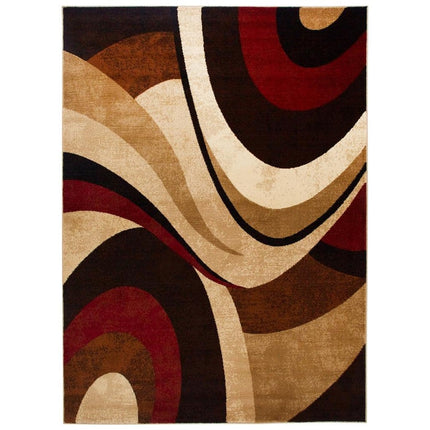 Home Dynamix Tribeca Slade Brown/Red 2 ft. x 3 ft. Abstract Area Rug