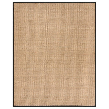 SAFAVIEH Natural Fiber Beige/Black 8 ft. x 10 ft. Border Area Rug
