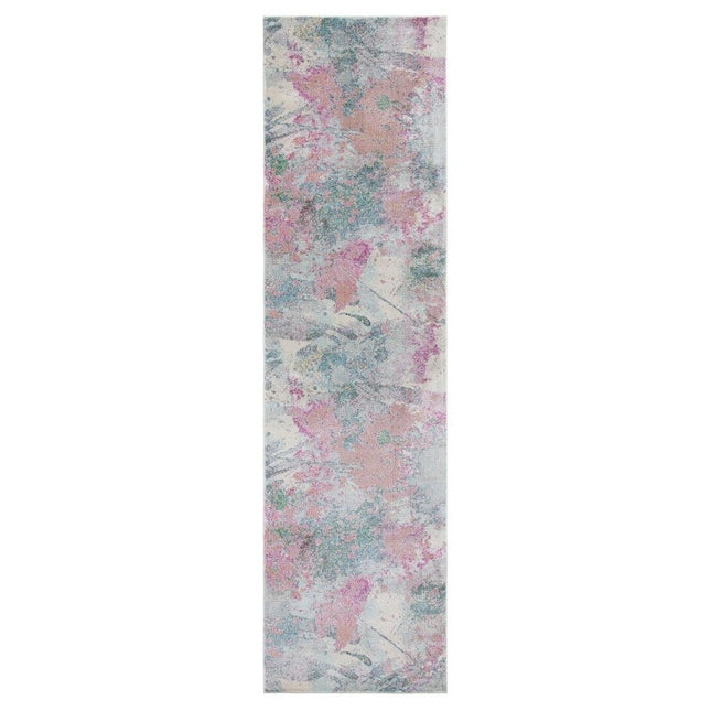 SAFAVIEH Lillian 2 ft. x 5 ft. Ivory/Pink Abstract Marle Runner Rug LLN381A-25