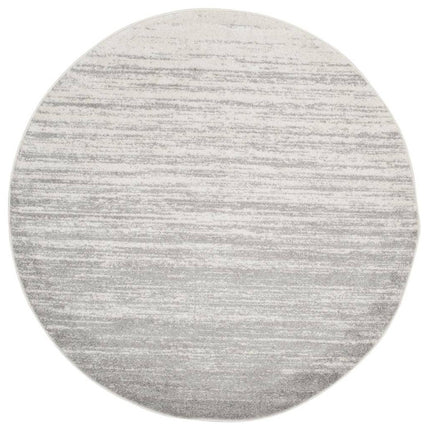 SAFAVIEH Adirondack Ivory/Silver 8 ft. x 8 ft. Round Solid Area Rug