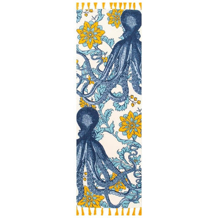 nuLOOM Thomas Paul Contemporary Floral Octopus Multi 3 ft. x 10 ft. Runner Rug