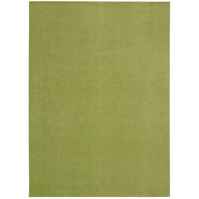 Nourison Essentials 5 ft. x 7 ft. Green Solid Contemporary Indoor/Outdoor Patio Area Rug