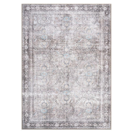 World Rug Gallery Amber Olive 9 ft. x 12 ft. Vintage Inspired Machine Washable Non Slip Area Rug