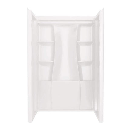 Delta Classic 500 48 in. W x 73.25 in. H x 34 in. D 3-Piece Direct-to-Stud Alcove Shower Surrounds in High Gloss White