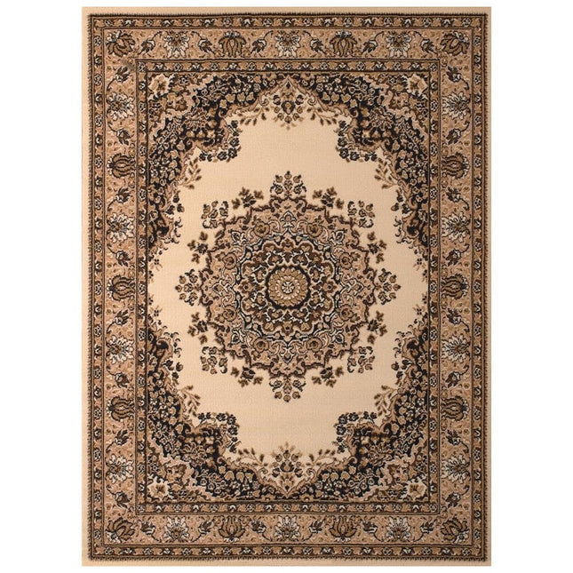 United Weavers Dallas Floral Kirman Ivory 5 ft. 3 in. x 7 ft. 2 in. Indoor Area Rug