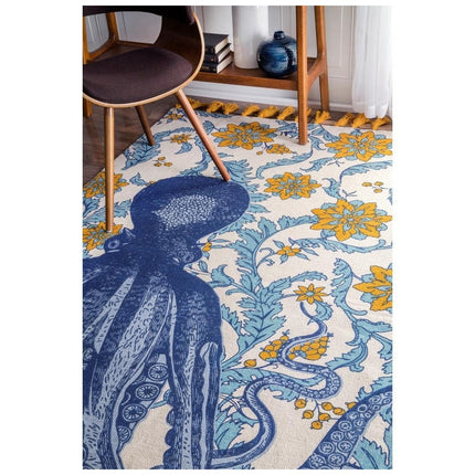 nuLOOM Thomas Paul Contemporary Floral Octopus Multi 3 ft. x 10 ft. Runner Rug