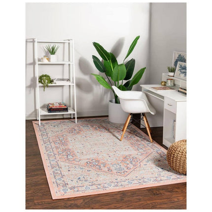 Unique Loom Whitney Milano Powder Pink 9 ft. x 12 ft. Area Rug