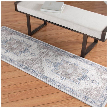 Home Decorators Collection Silky Medallion Multi 2 ft. x 7 ft. Medallion Polyester Runner Rug