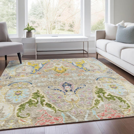 Addison Rugs Chantille Machine Washable Indoor/Outdoor Abstract ACN1932 Beige 9 ft. x 12 ft. Area Rug