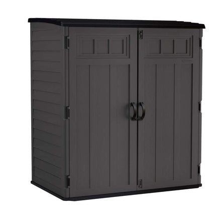 Suncast 5 ft. 10.5 in. W x 3 ft. 8.25 in. D x 6 ft. 5.5 in. H XL Plastic Resin Vertical Storage Shed in Peppercorn (Gray) (BMS6225D)