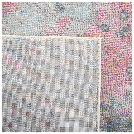 SAFAVIEH Lillian 2 ft. x 5 ft. Ivory/Pink Abstract Marle Runner Rug LLN381A-25