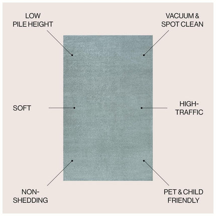 JONATHAN Y Haze Solid Low-Pile Light Blue 10 ft. x 14 ft. Area Rug