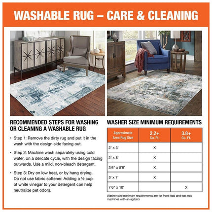 Home Decorators Collection Harmony Global Sand 6 ft. x 9 ft. Indoor Machine Washable Area Rug