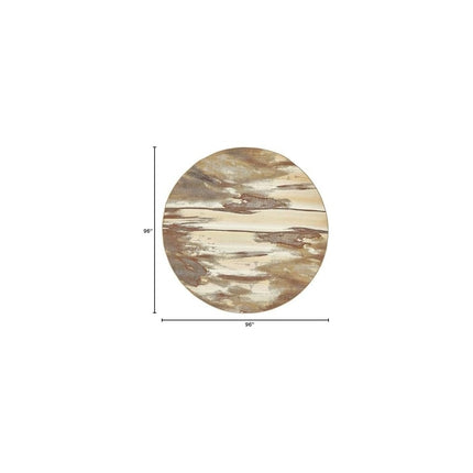Unique Loom Outdoor Modern Collection Area Rug - Shore (8' Round, Brown/ Beige)