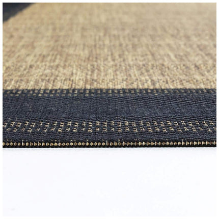 Hampton Bay Black/Brown 8 ft. x 10 ft. Border Indoor/Outdoor Area Rug
