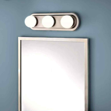 Hampton Bay Midford 3-Light Brushed Nickel LED Bathroom Vanity Light Bar