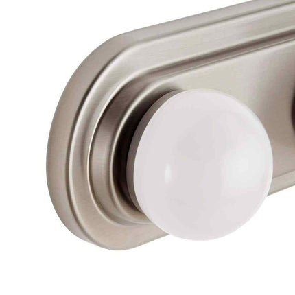 Hampton Bay Midford 3-Light Brushed Nickel LED Bathroom Vanity Light Bar