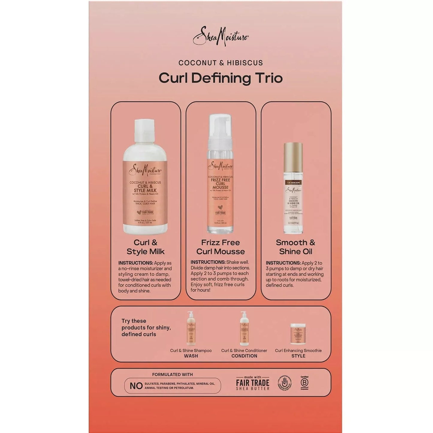 Shea Moisture Coconut & Hibiscus Curl Defining Trio