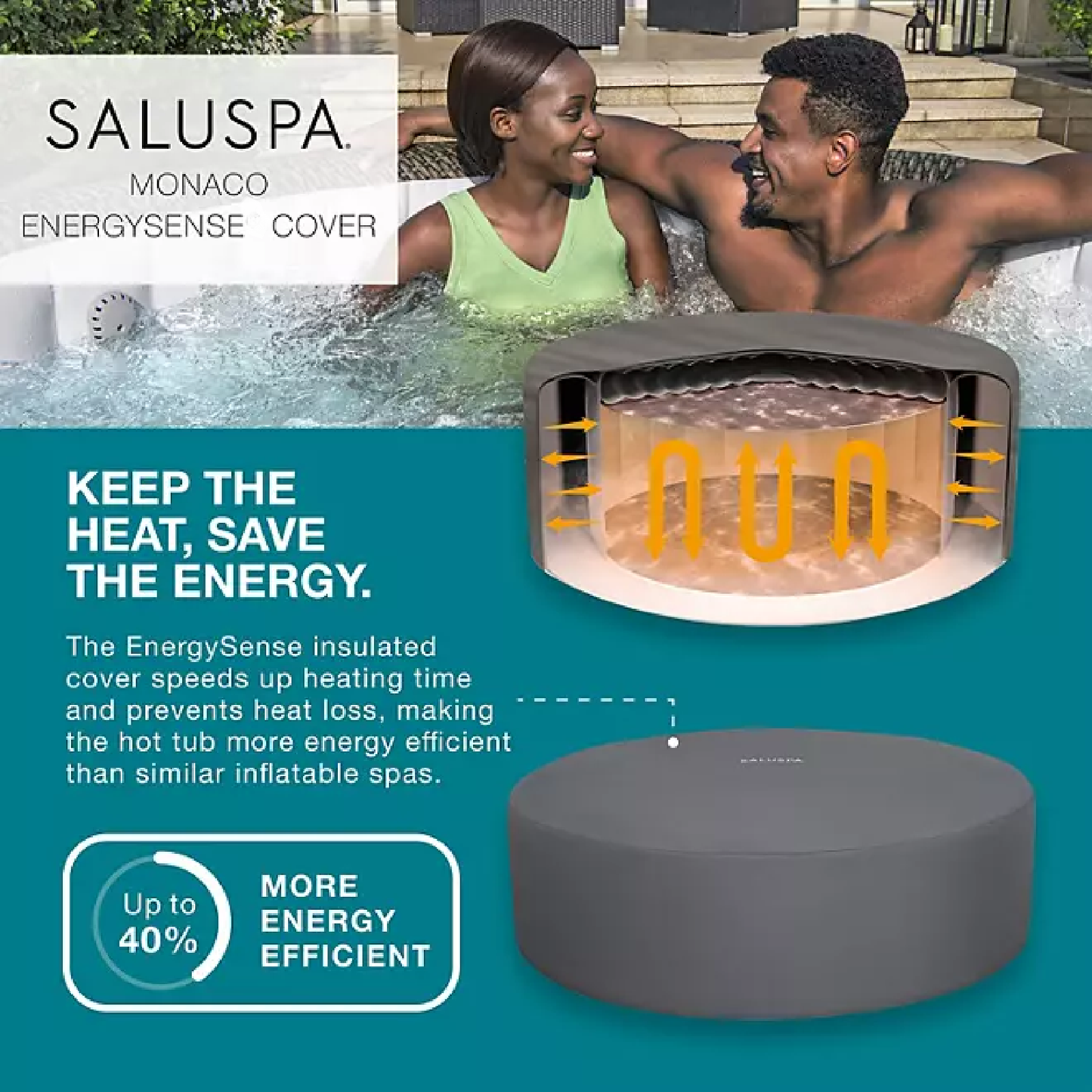 SaluSpa 85" × 28" EnergySense Monaco Inflatable Spa