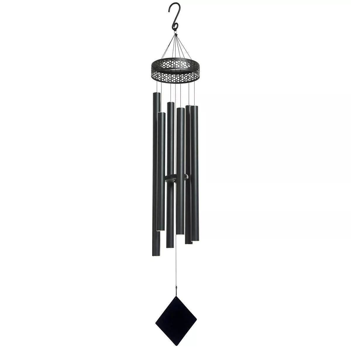 Stylecraft Harmonically Tuned Wind Chime, Black 8.9"X8.9"X61.4" Weather