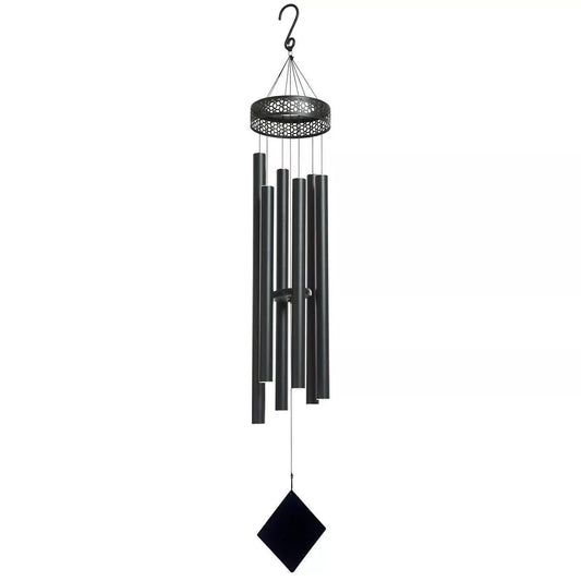 Stylecraft Harmonically Tuned Wind Chime, Black 8.9"X8.9"X61.4" Weather