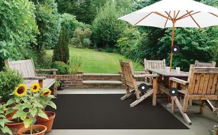 TrafficMaster Wide Wale Grey 6 ft. x 8 ft. Indoor/Outdoor Area Rug