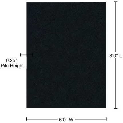 TrafficMaster Wide Wale Grey 6 ft. x 8 ft. Indoor/Outdoor Area Rug