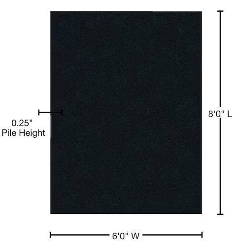 TrafficMaster Wide Wale Grey 6 ft. x 8 ft. Indoor/Outdoor Area Rug