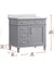 Sonoma 36 in. W x 22 in. D x 34 in. H Single Sink Bath Vanity in Pebble Gray with Carrara Marble Top